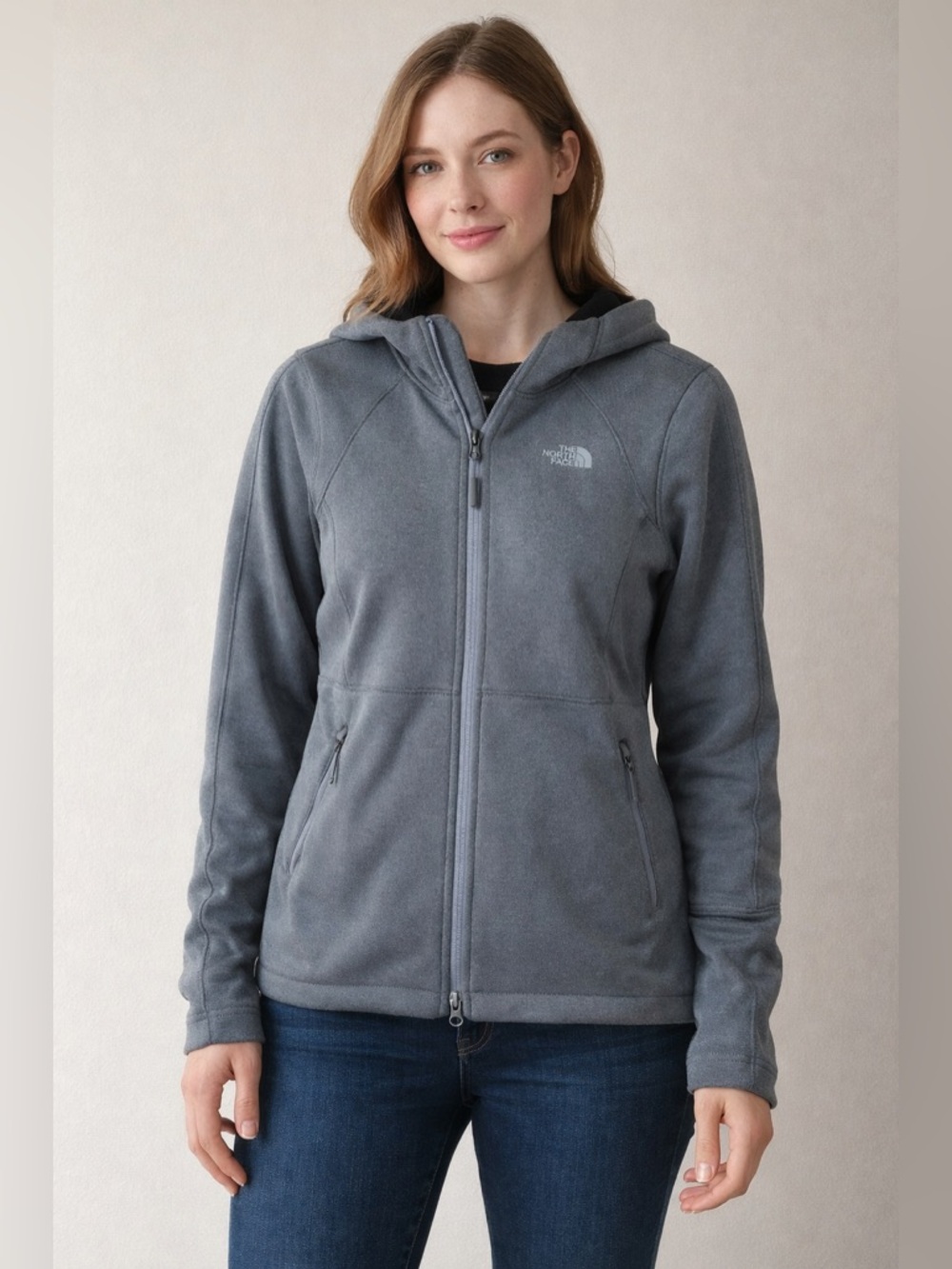 The North Face Gray Windwall Barrier Soft Shell Fleece Lined Jacket Size XS